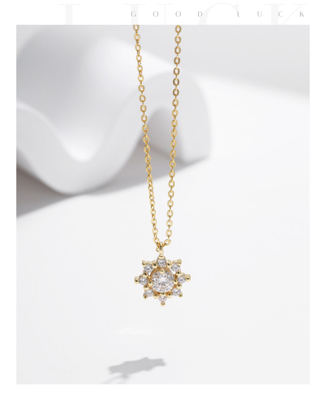 Sterling925 moissanite snow shape necklace