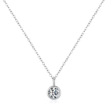 s925 sterling moissanite diamond necklace