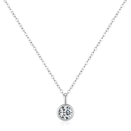 s925 sterling moissanite diamond necklace