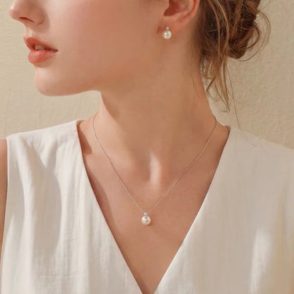 Califina Natural Seawater Akoya Pearl 7.5-8mm Necklace with S925 Silver Necklace
