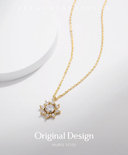 Sterling925 moissanite snow shape necklace