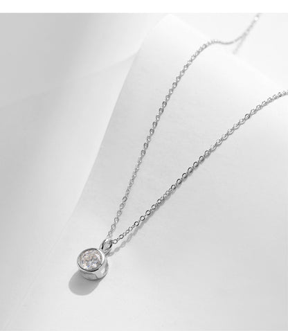 s925 sterling moissanite diamond necklace