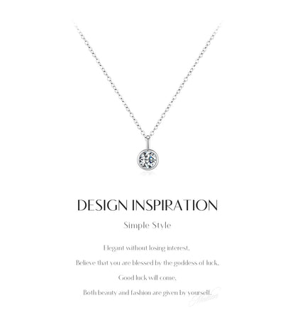 s925 sterling moissanite diamond necklace