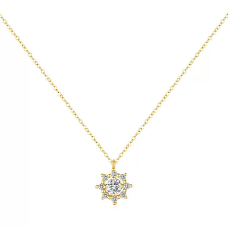 Sterling925 moissanite snow shape necklace