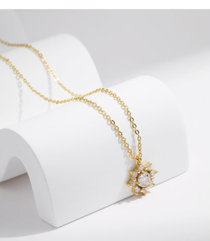 Sterling925 moissanite snow shape necklace
