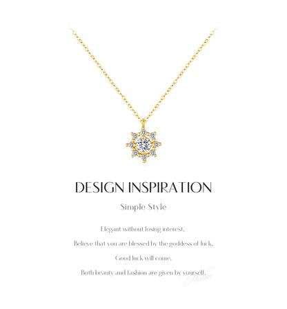 Sterling925 moissanite snow shape necklace