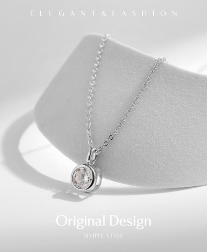 s925 sterling moissanite diamond necklace