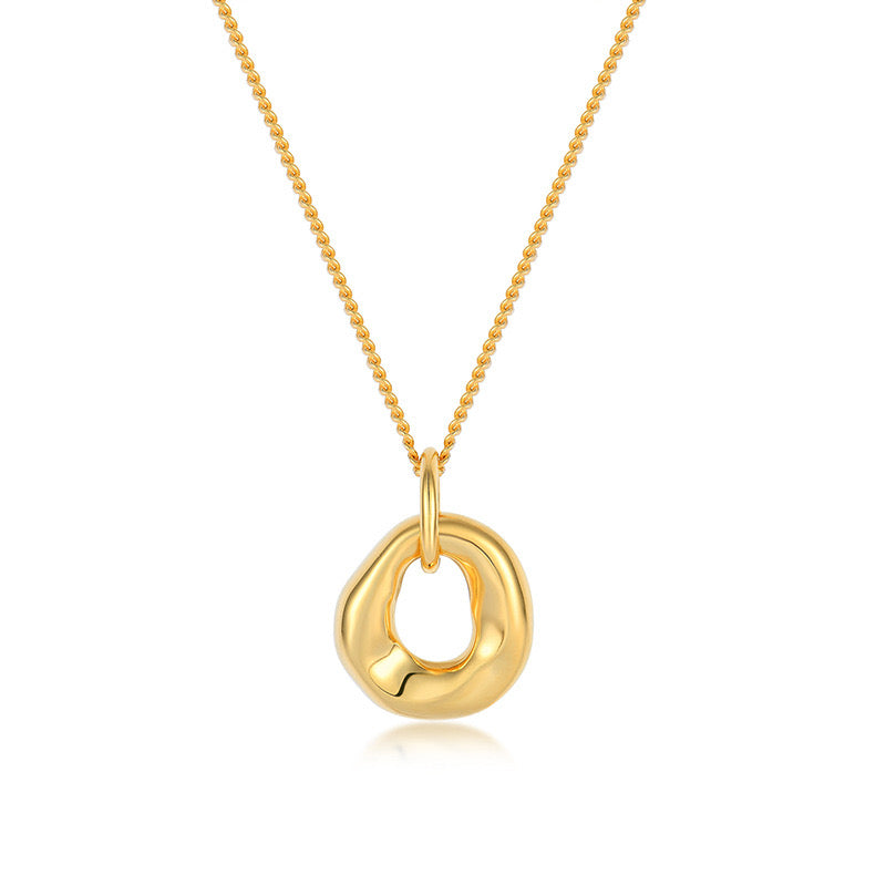 S925 sterling silver 18k gold necklace