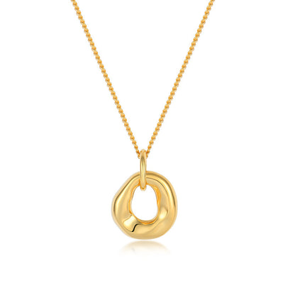 S925 sterling silver 18k gold necklace