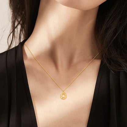 S925 sterling silver 18k gold necklace