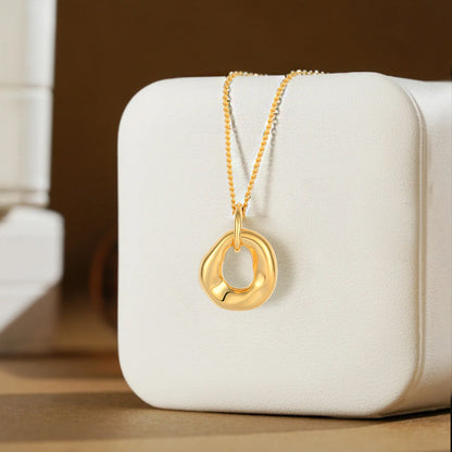 S925 sterling silver 18k gold necklace